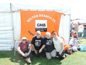 GMB Bolton 23 at Durham Miners Gala