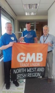 Branch President and International Officer Alan Flatley - showing GMB Bolton support for new centre